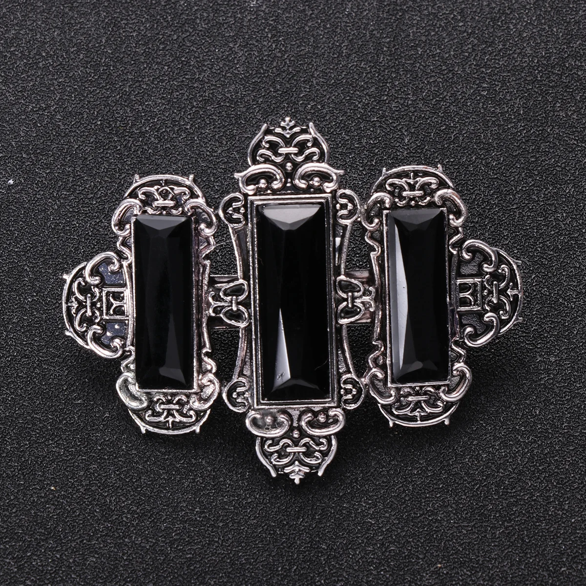 

1Pcs Chic Crystal Hair Clip Fashion Exquisite Design Long Lasting Travel Gift Silver Black Ponytail Clips Antiquing Hair Clips