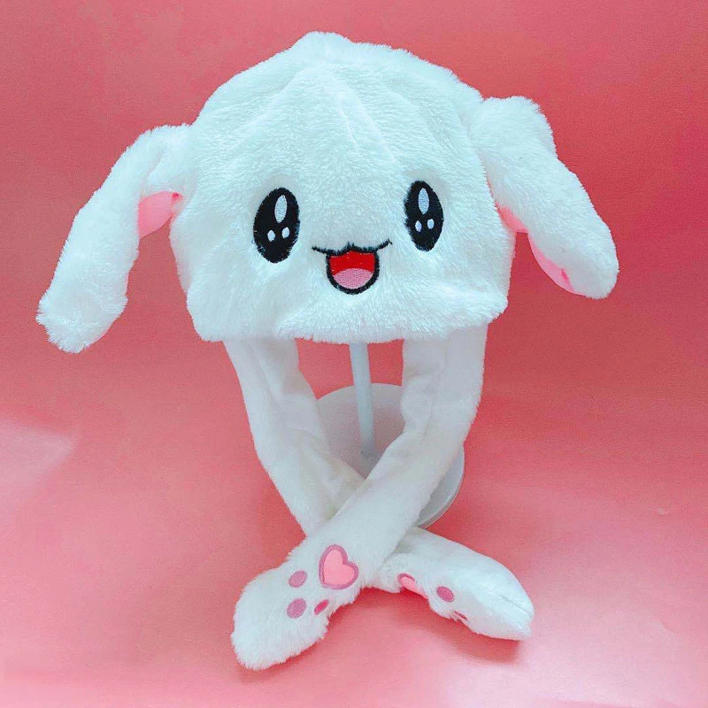 Lustige Hasenohren-Mütze, LED-leuchtender Plüsch-Mütze mit beweglichen Hasenohren und beweglichen Ohren, Jungen- und Mädchen-Kindergeschenk, Cosplay-Kappen – Detail 13