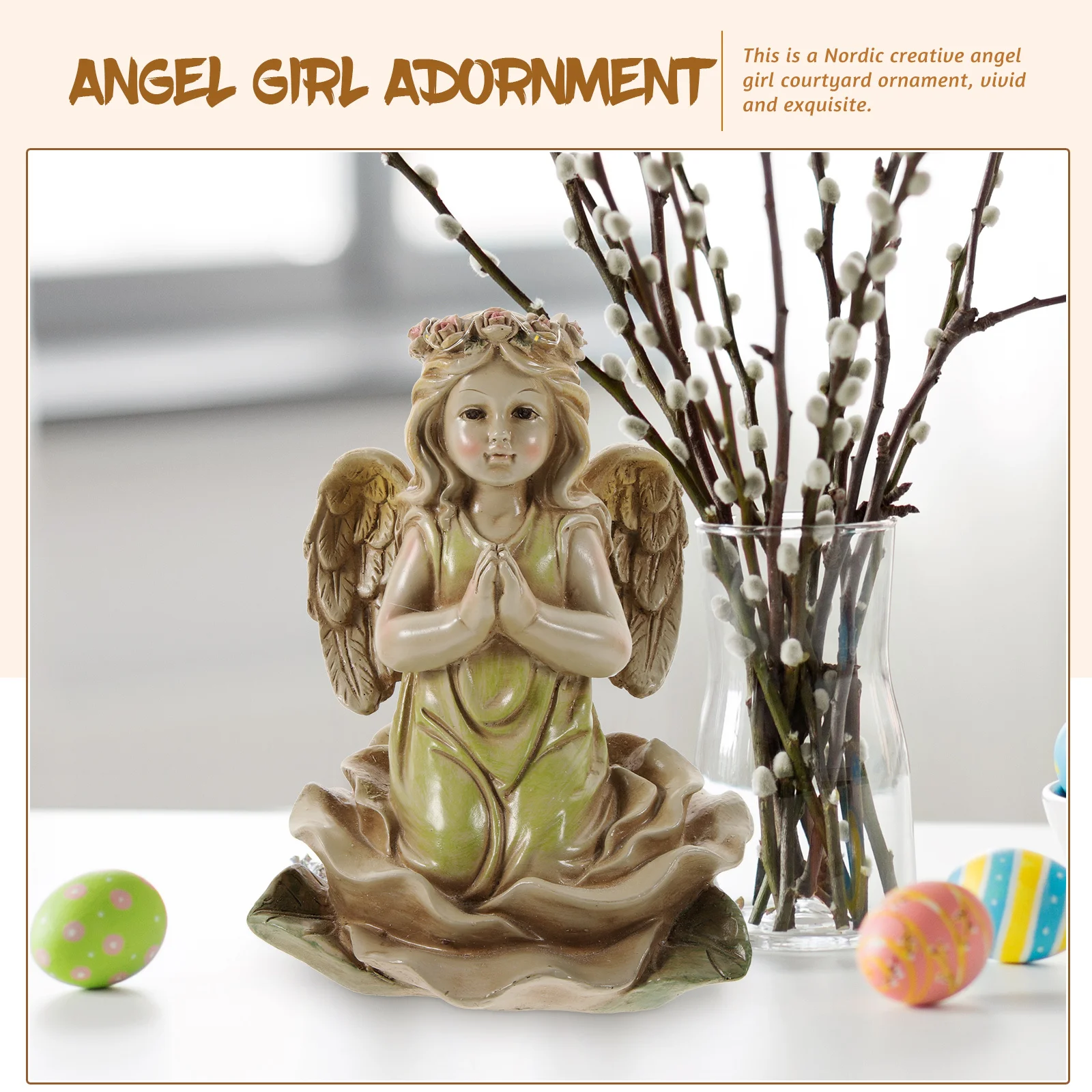 

Decorations Resin Flower Fairy Angel Crafts Garden Adornment Delicate Creative