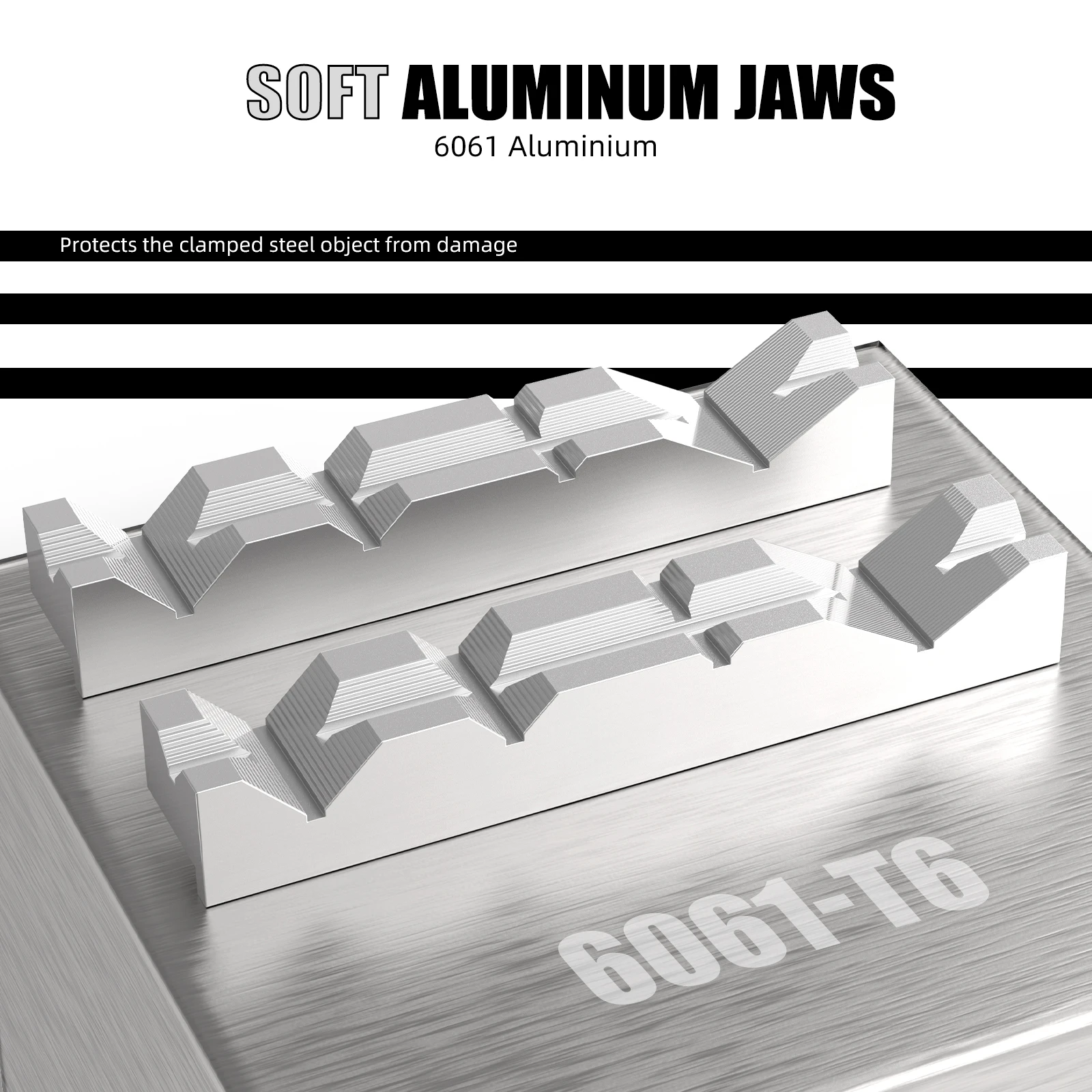 10PCS Aluminum Vise Soft Jaws V-Type Jaw 0.4 0.78 1.8 1.96 IN For Vise Chick Kurt Te-co Parlec Toolex Magnum Conquest 6 IN Vises