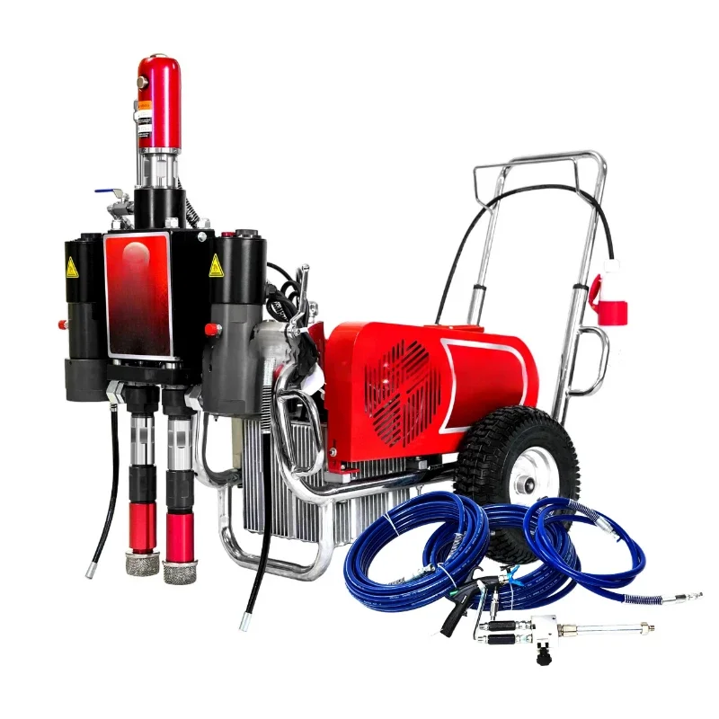 High viscosity two-component polyurethane electric waterproof sprayer with variable ratio generator gun
