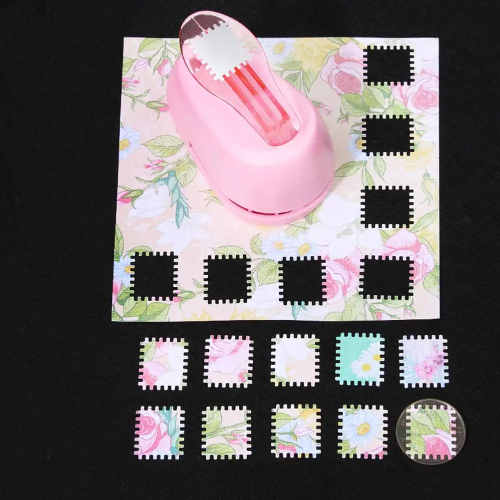 

New Stamp Border DIY Punch Stamp Shape Craft Punch Embossing Machine Round Hole Punch Toothed Puncher Embosser Color Random