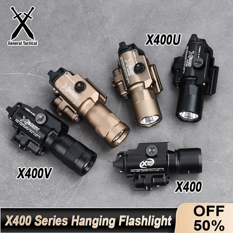 

Wadsn X400 Series Hanging Laser Flashlight LED Strobe For Tactical Airsoft Scout Weapon Pistol Gun Hunting Light X400V X400U