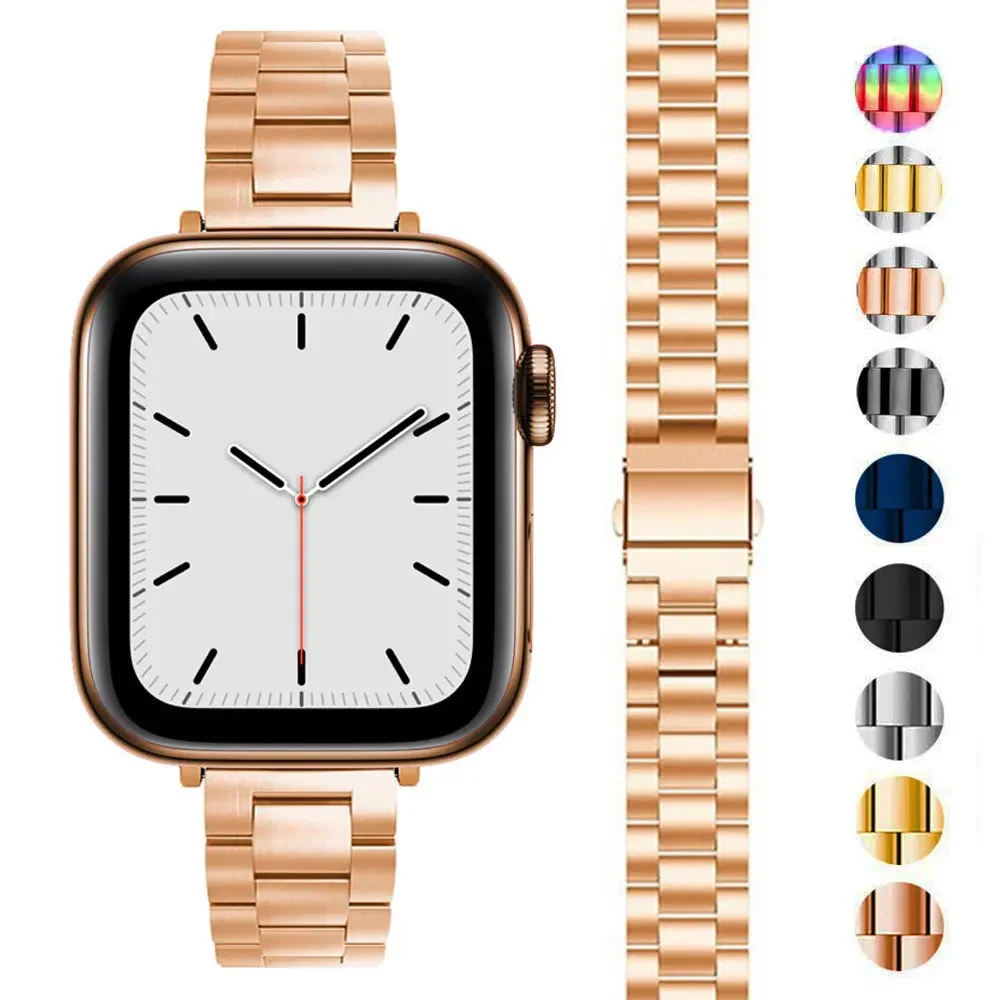 سوار من الستانلس ستيل لساعة اليد ، سوار معدني رفيع ، ألترا 2 ، 49 ، 44 Apple ، 45 ، 50 ، 40 ، 41 ، 49 ، iWatch Series 8 ، 7 ، 6 ، SE, 5, 9 #1