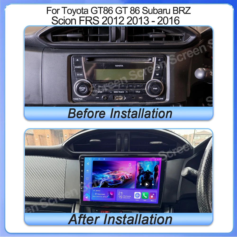 Android 16 For Toyota Gt86 Gt 86 Subaru Brz Scion Frs 2012 2013 - 2016 Car Radio Multimedia Video Player Bluetooth Mirror Link
