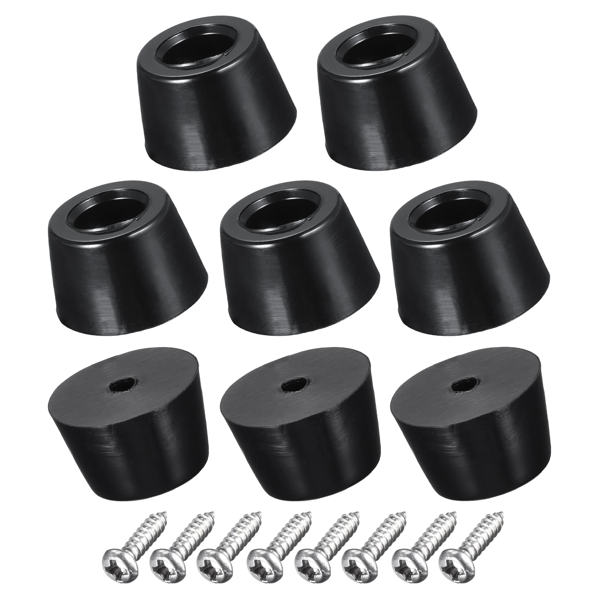 

Uxcell 0.55" W x 0.35" H Round Rubber Bumper Feet, Stainless Steel Screws and Washer for Furniture 8Pcs