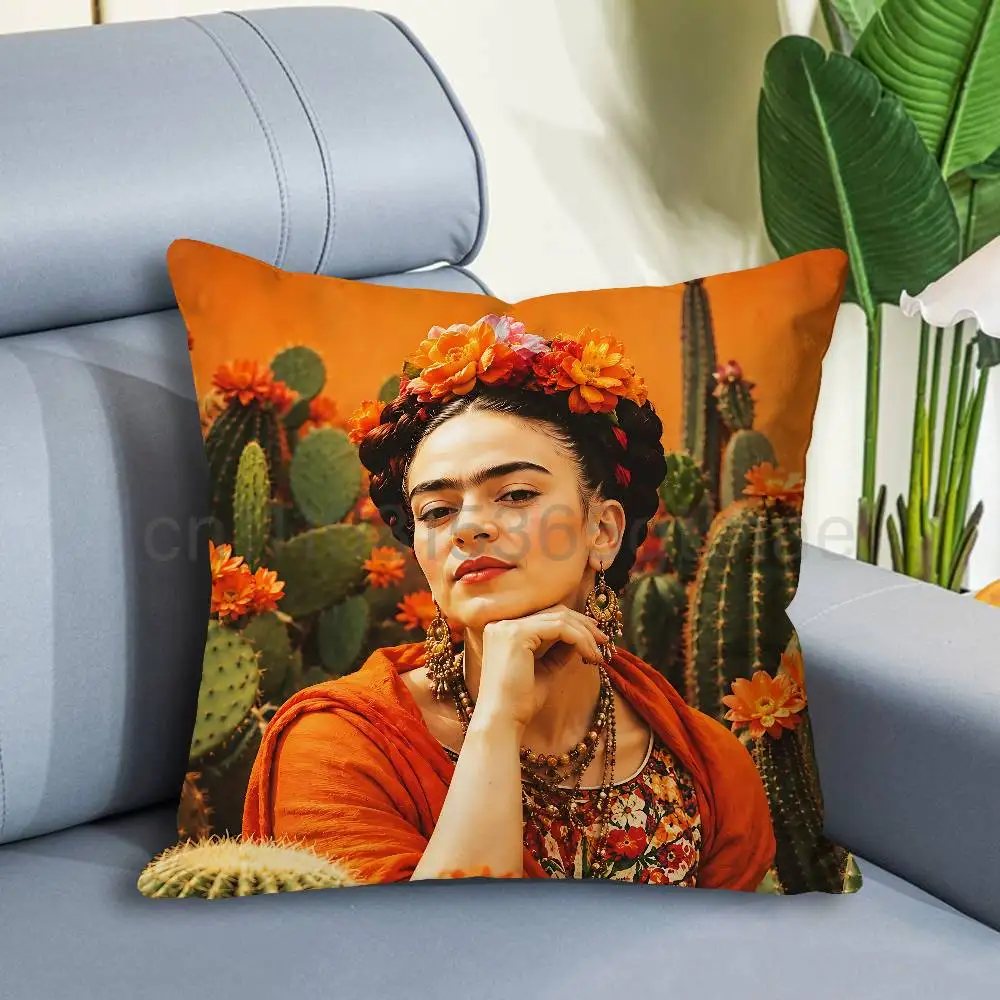 F-FridaS-S Art K-Kahlos-S Cushion Cover Suitable For Sofa Car Bedroom Office Cushions Decorative Pillow Case