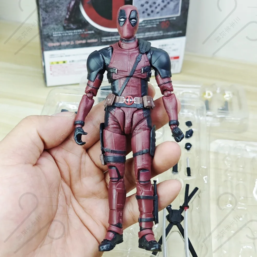 デッドプールアクションフィギュア,関節式ジョイント付きの高品質モデル玩具,shf x-man