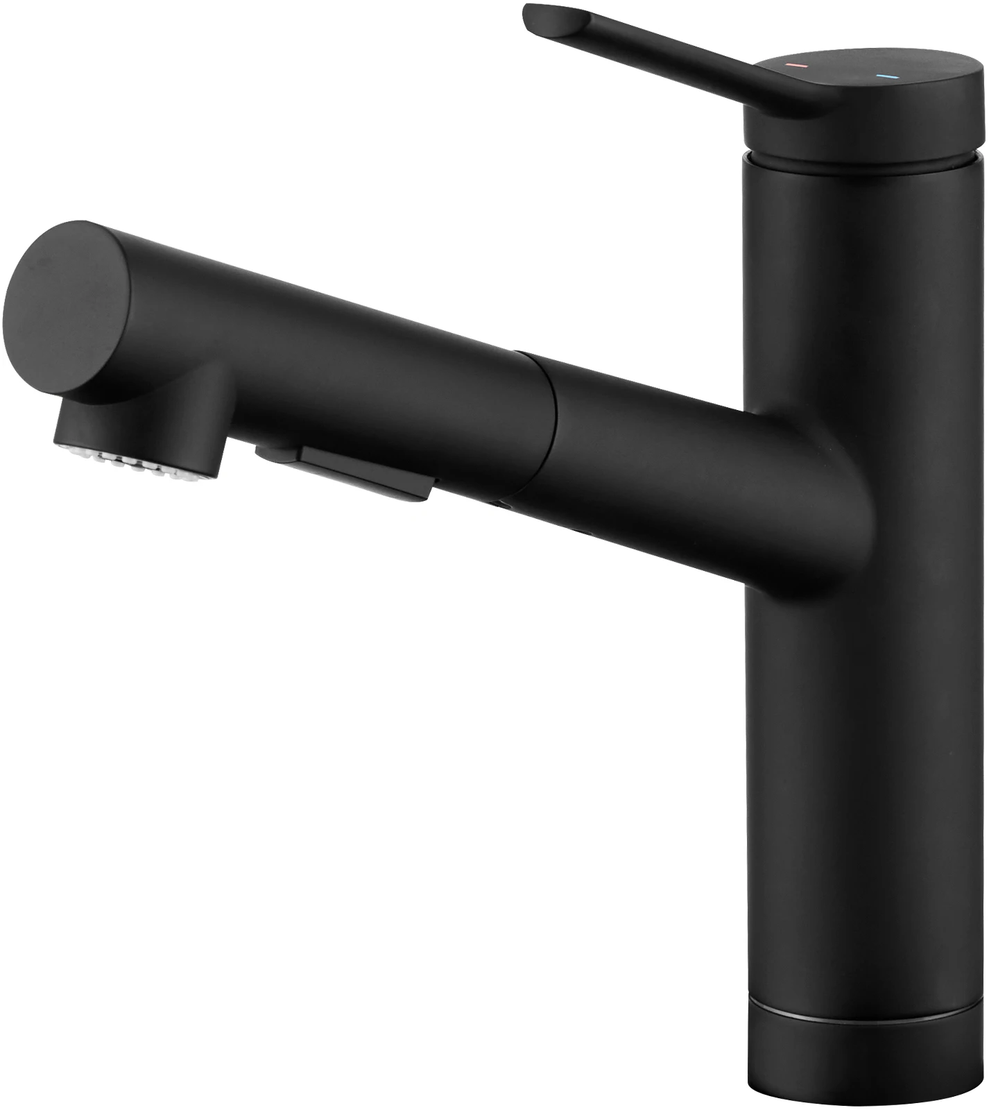 صنبور حوض الفولاذ المقاوم للصدأ الأسود، خرطوم قابل للتمديد، صنبور المطبخ الأسود