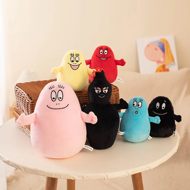 Juguetes de peluche de Barbapapa de dibujos animados para niños, muñecas de peluche suaves para bebés, juguetes de regalo suaves cómodos, decoración del hogar, regalos de cumpleaños para niñas