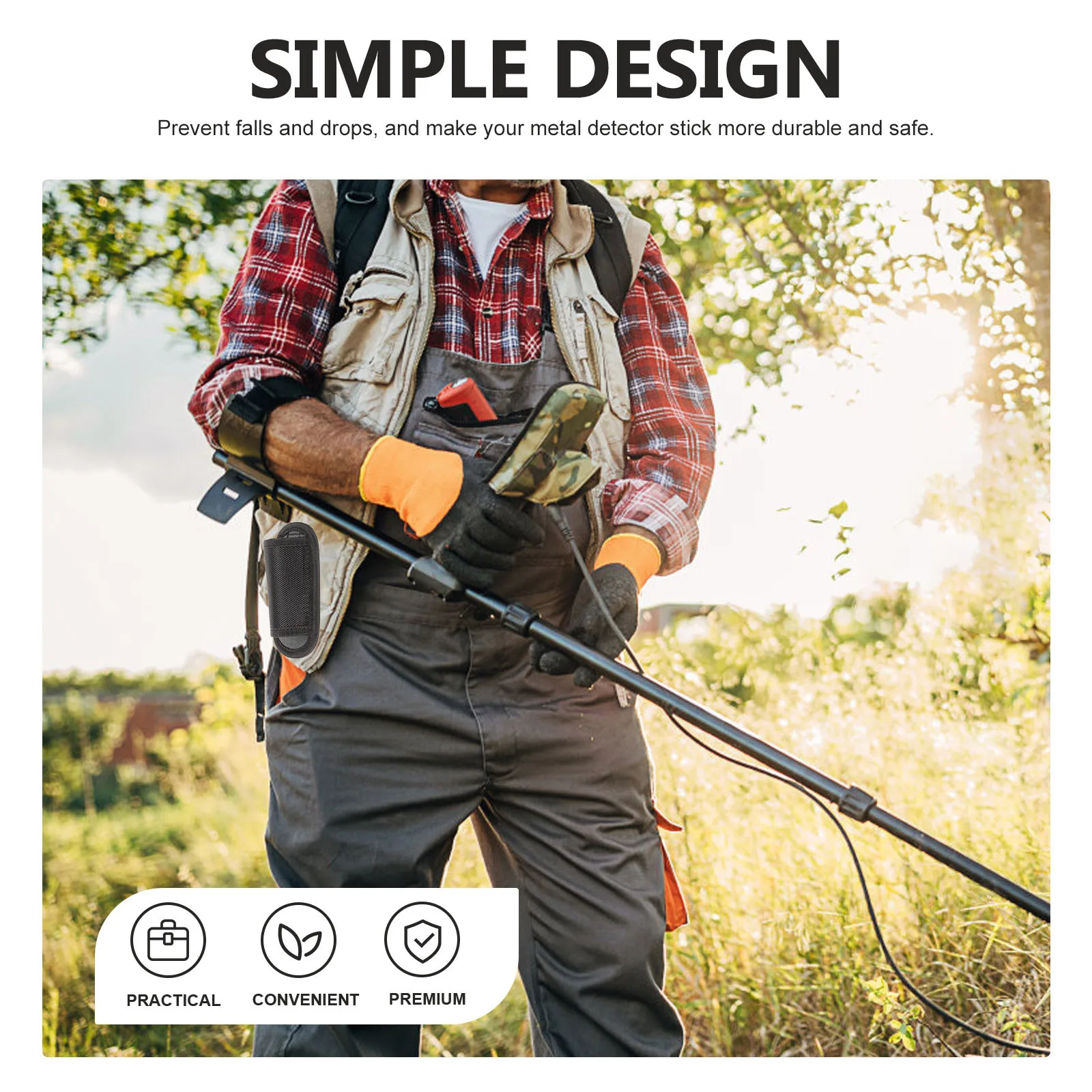 -Cintura perdida para metal nylon manga de segurança portátil capa de solo com alça ajustável