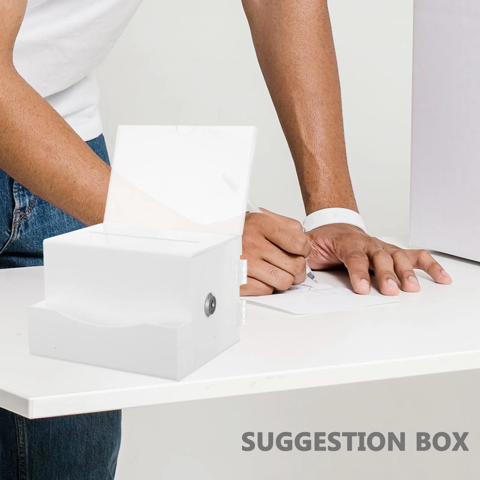 

Fundraising Donation Acrylic Impact Resistant Public Ballot Voting Suggestion Complaint Letter Box Donation Boxes