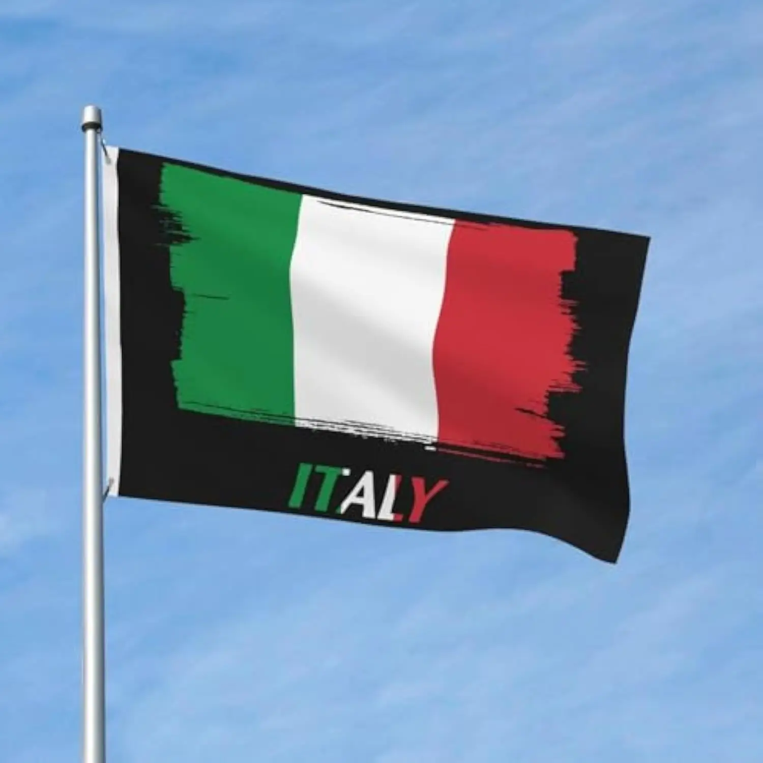Italy Flag Distressed Grunge Banner Polyester Vivid Color Indoor Outdoor Decoration Flag