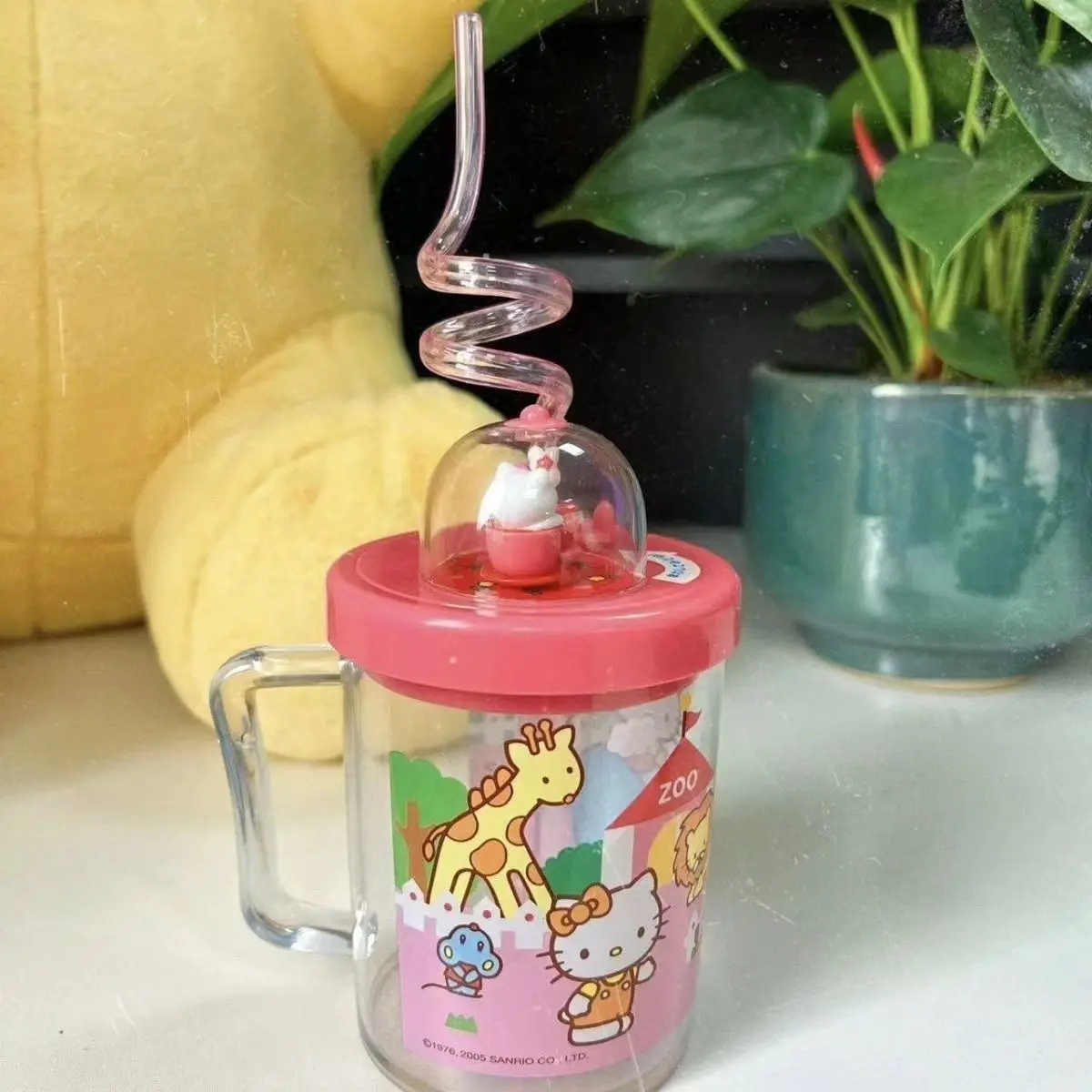 Hello Kitty Sippy Cup Kawaii Student High Capacity Travel Water Glass Melody Exquisite Girl Life Daily Necessities Milk Drinks