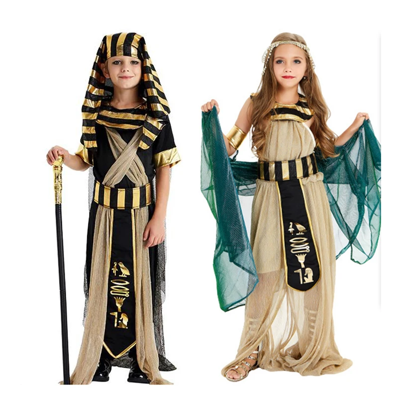 Disfraces de pirámide alta para niño y niña, disfraz de princesa del Príncipe Cleopatra, faraón egipcio del Antiguo Egipto, Cosplay para bebé M