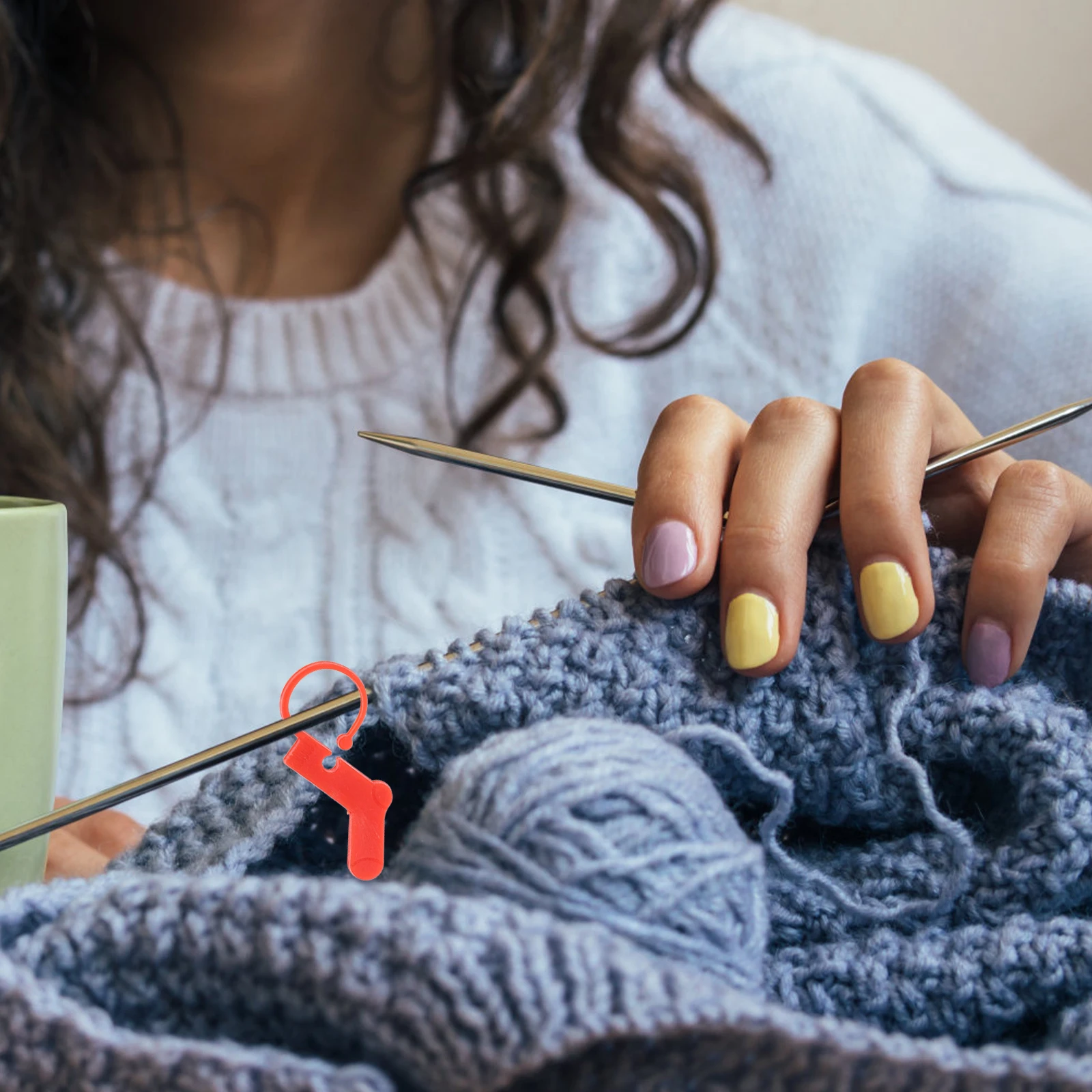 

100 Pcs Anti-relieving Pin Plastic Needle Clip Knitting Supply Anti-solution Small Love Money Crochet Markers