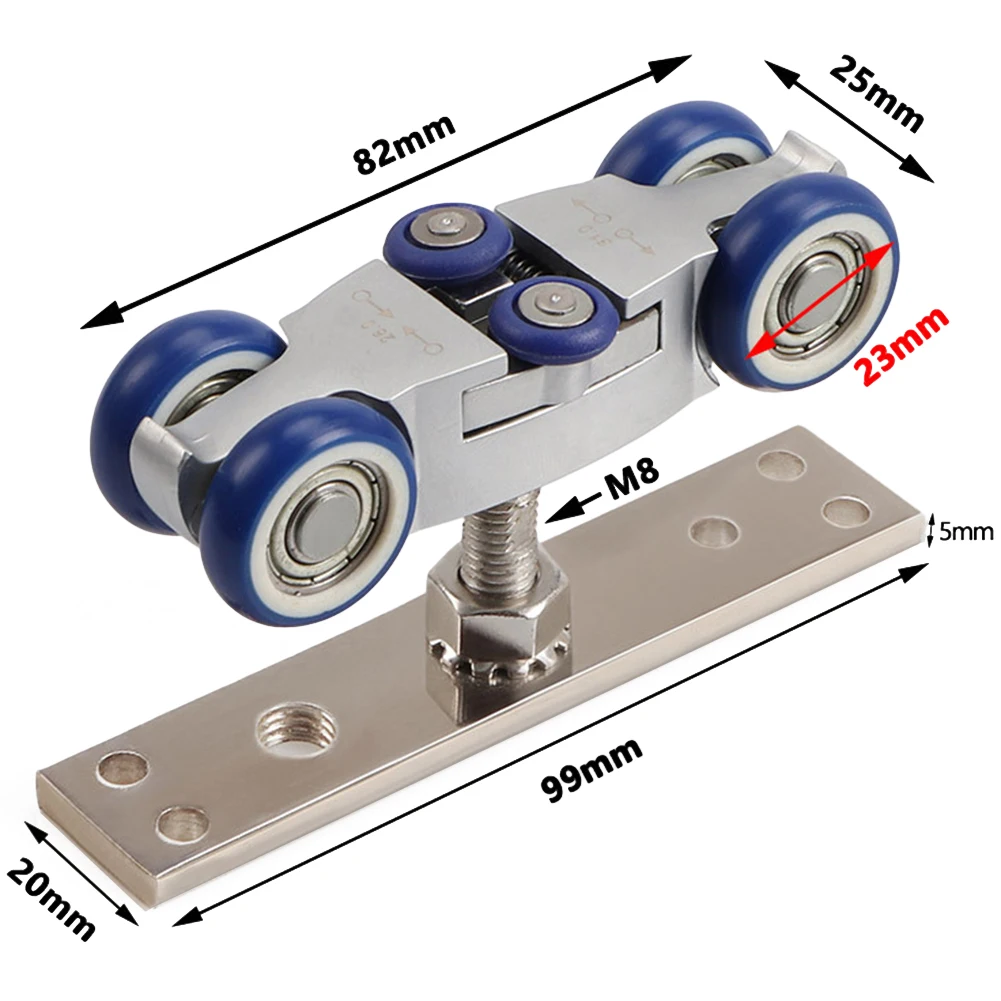 1pc Folding Door Hanging Wheel Thickened Door Hardware Accessories High-Quality Rail Pulley For Home Wood Door Smooth Sliding