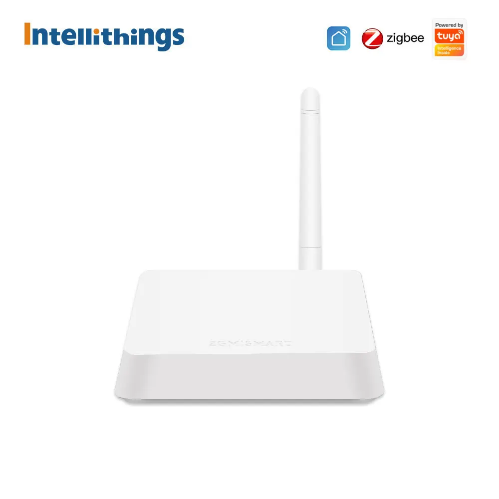 Newest Tuya Zigbee Hub with Antenna Zemismart Home Bridge Wired Gateway with Network Cable Smart Life App Control Zigbee Devices