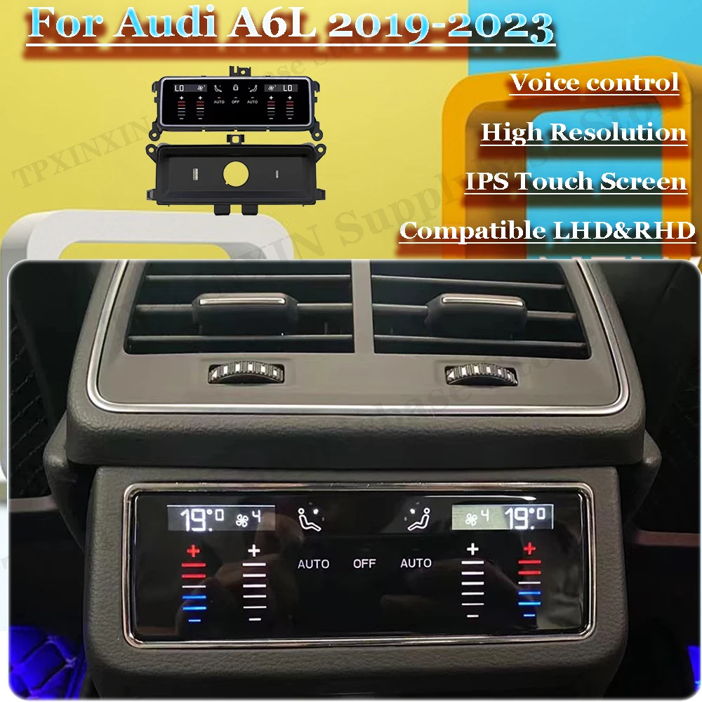 Car Air Conditioning For Audi A6L 2019 2020 2021 2022 2023 Voice Control LCD Touch climate Control Screen Temperature Display