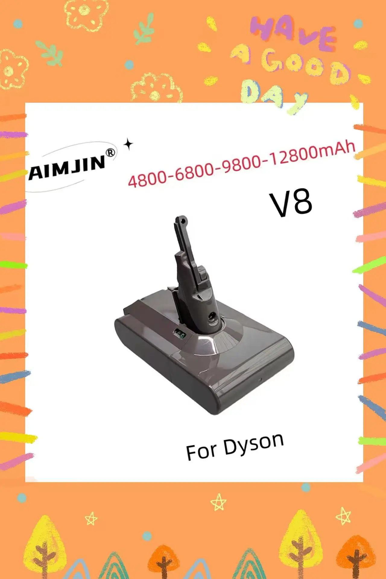 

6800mAh 21.6V Replacement Battery For Dyson V8 Absolute Handheld Vacuum Cleaner For Dyson V8 Battery V8 series SV10 batteries