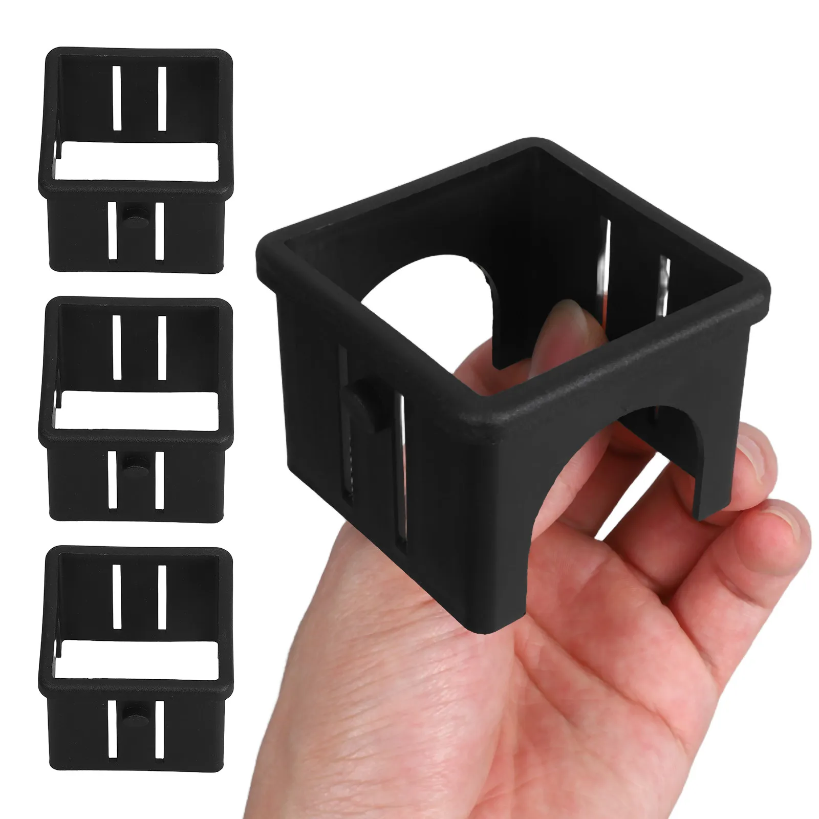 4Pcs Hollow Square Tube Slide Sleeve Fitness Equipment Tubing Inner Adapter Smooth Sliding Silent Workout Machine Repair Part