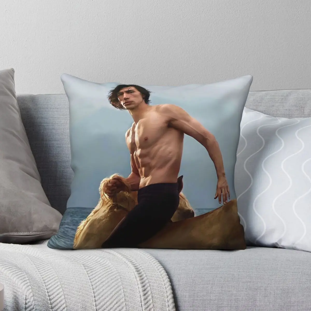 Adam Driver Giddy Up Square Pillowcase Polyester Linen Velvet Pattern Zip Decorative Throw Pillow Case Sofa Seater Cushion Cover