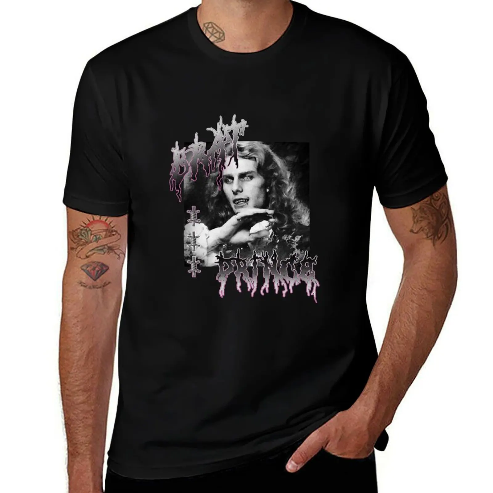 Bravery Lively Strong Good Brat Prince Retro T-Shirt Casual Street Style Short Sleeve Tee T-Shirt