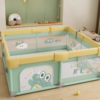 Foldable Baby Playpen Safety Fence Indoor Toddler Activity Area Crawling Mat Easy Assembly Non-Toxic Materials Indoor Playground