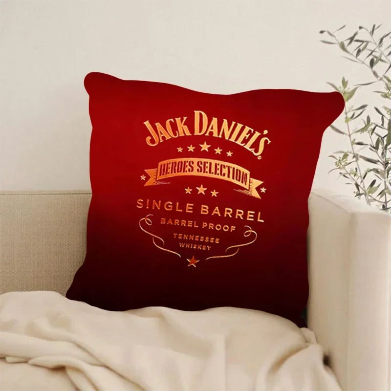 New pillowcase bedding comfortable square pillow sofa J-JACK DANIELS Whiskey brand logo Fashion tide pillowcase Home Decor 40x40