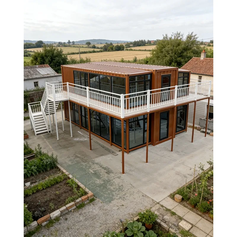 Prefab Expandable Container House 40ft 2-4 Bedroom Villa Foldable Luxury Mobile Home Quick Build Waterproof Steel for Hotel Livi