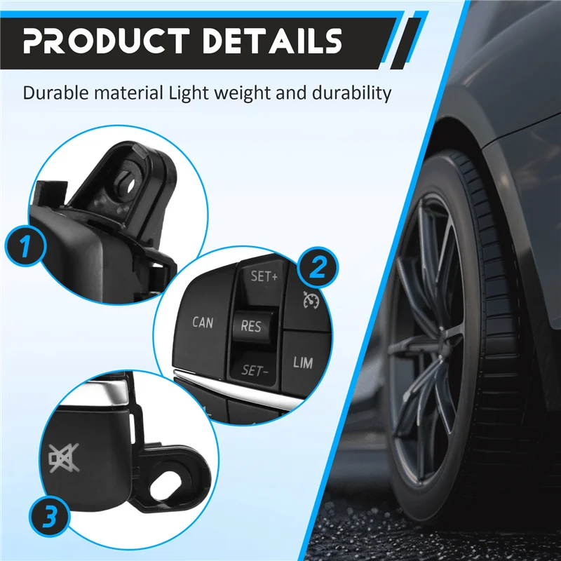 

Lasting H1BT-9E740-DB Left Steering Wheel Switch Audio Volume Cruise Control Button For Ford Fiesta MK4 Focus Sharpness 2019-21