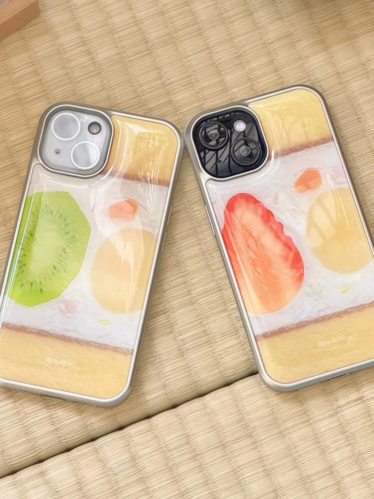 

Cute Fruit Cake Strawberry Banana Kiwi Summer Phone Case for iPhone 17 16 15 14 13 12 Air Pro Max Luxury Clear Soft Back Cover