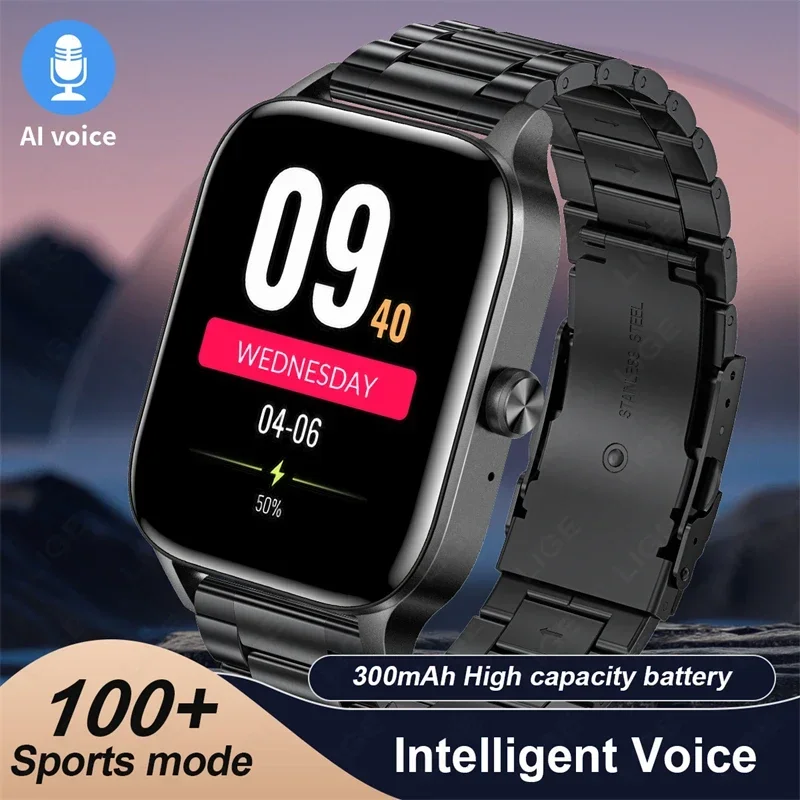 

LIGE Custom Dial Bluetooth Call Smart Watch Men Watch Sports Fitness Tracker Health Monitoring Women Smartwatch For Android IOS