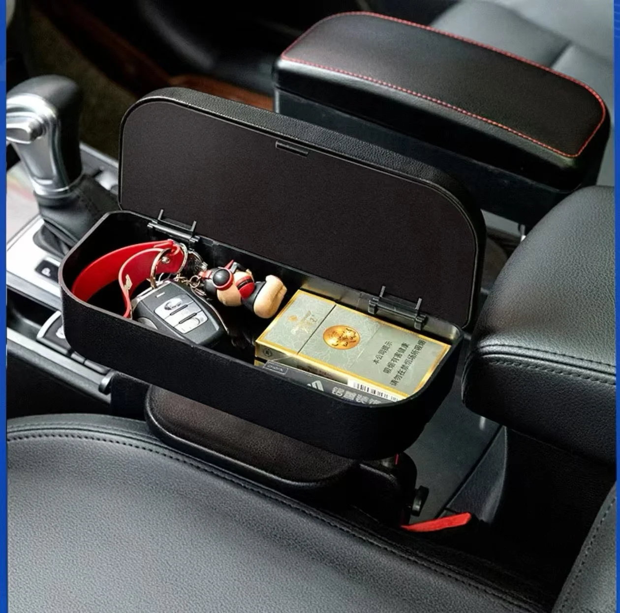 Adjustable Car Armrest Storage Box, Universal Seat Gap Organizer, Car Armrest Support