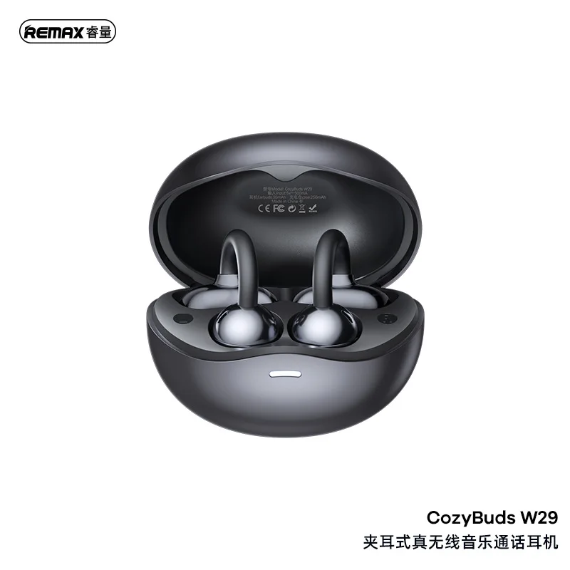 REMAX CozyBuds W29 - Auricolari Bluetooth 5.4 aperti con clip per l'orecchio - Suono HD per musica e chiamate