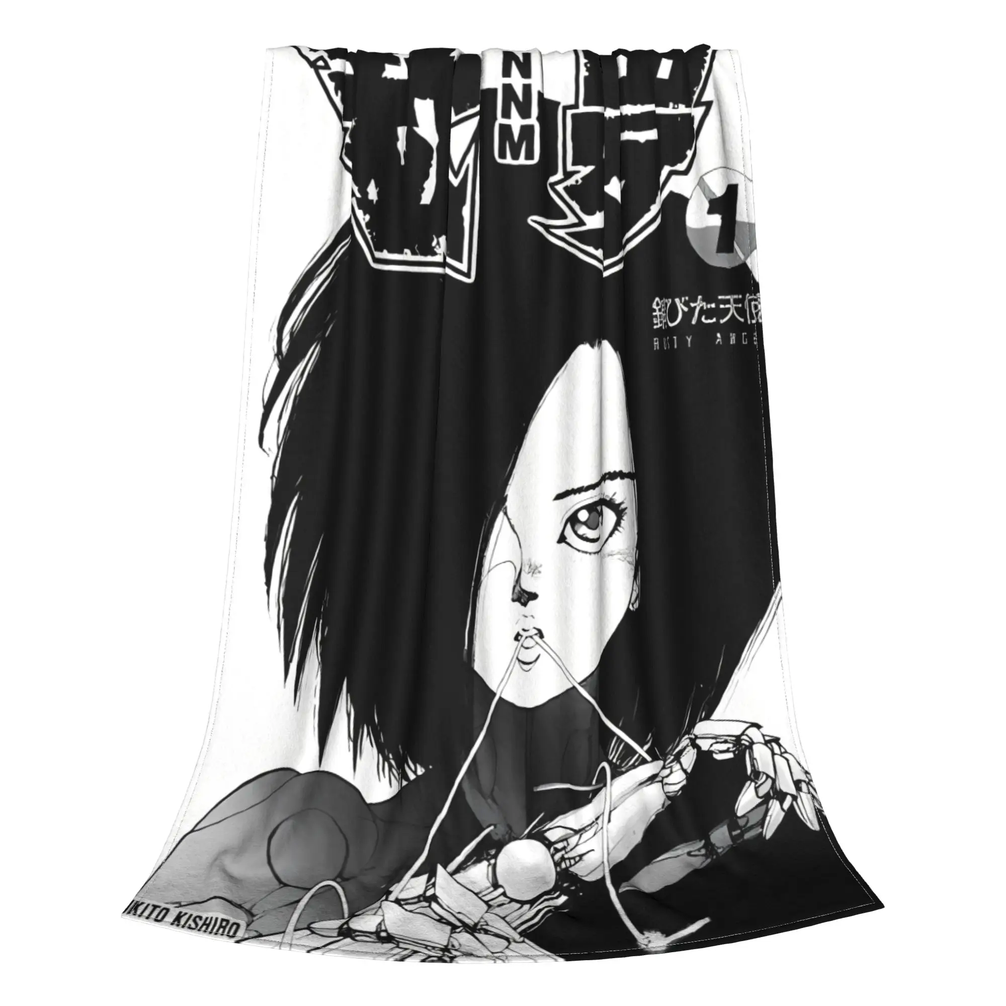 1PC Home Cute Room Decor Dark Manga Blanket Throw Blanket Battle Angel Alita Novelty Warm Blanket All Season