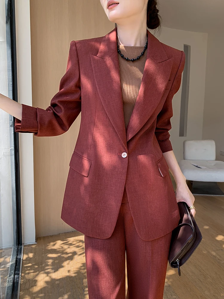 Conjunto de Traje de Tres Piezas para Mujer, Estilo Profesional, Formal, Vintage, con Botones y Manga Larga