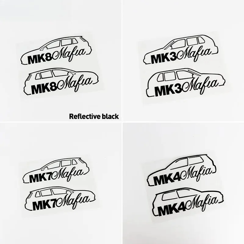 2 Pcs/Set Car Window Sticker Car Vinyl Decal For Volkswagen Golf 8 MK8 7 MK7 6 MK6 5 MK5 4 MK4 3 MK3 2 MK2 1 MK1 Accessories