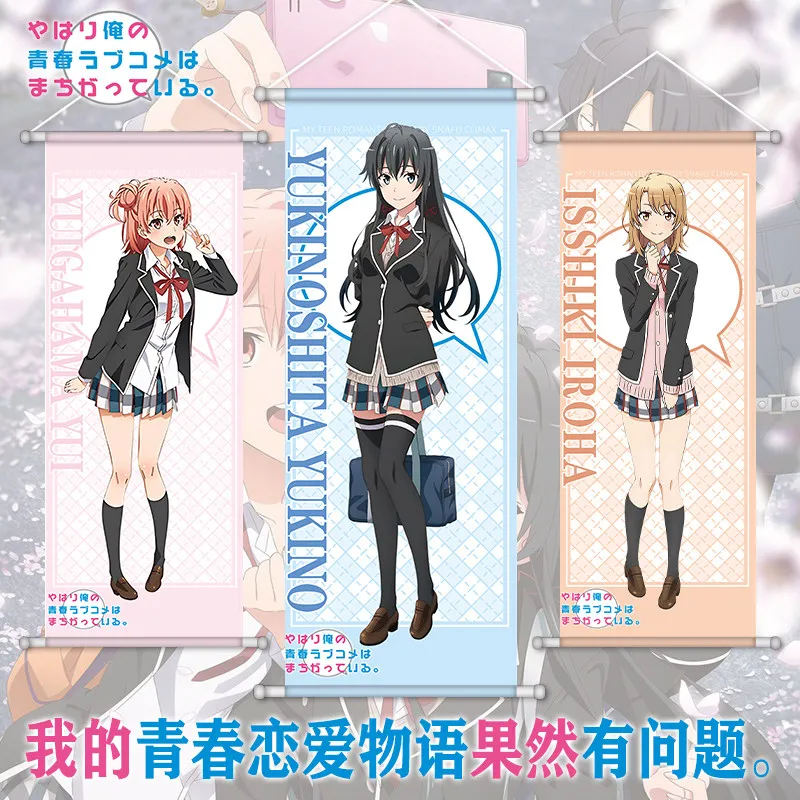 

My Teen Romantic Comedy SNAFU Hanging Scrolls Painting Yukino Yukinoshita Anime Poster Wall Scroll Art Room Decoration Gifts