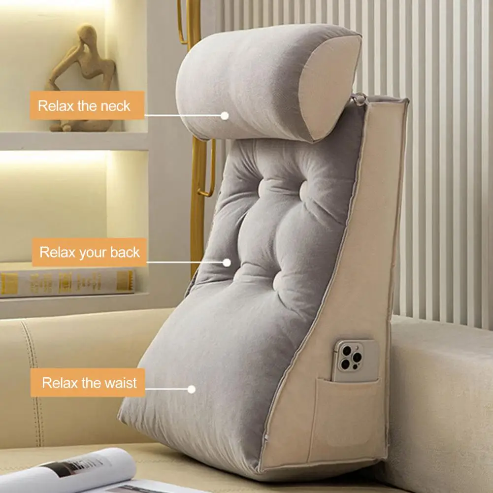 Stress-relief Bed Pillow Bed Pillow Bed Wedge Pillow for Sleeping Reading Supportive Backrest Cushion with Neck Leg Support