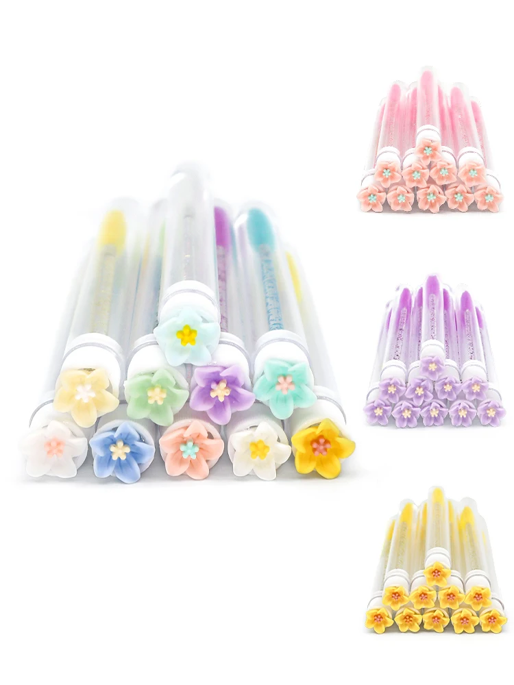 Tubes de brosse à cils avec baguettes de Mascara en cristal, peigne à sourcils, conteneur de bobines, applicateurs de brosse à cils, outils de maquillage, 10/50 pièces