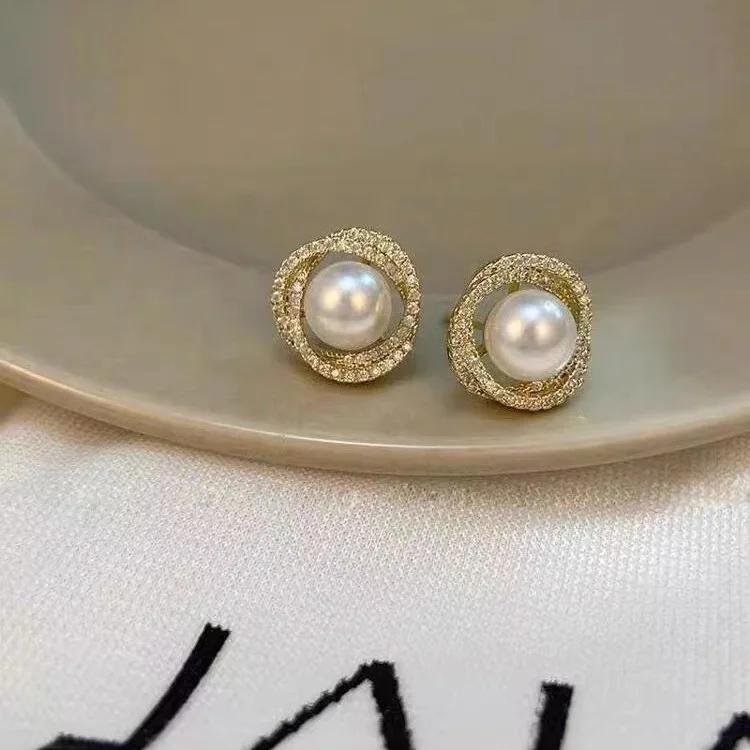 

Real 18K Gold Pearl Earrings for Woman Luxury AU750 Trend Pearl Earrings Fine Jewelry High-quality Banquet Gift