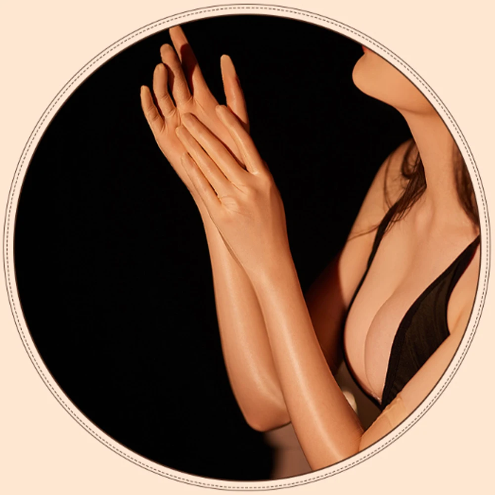 مثير شفافة الرجال والنساء قفازات النفط لامعة لامعة ضيق القفازات تأثيري رقيقة جدا انظر من خلال قفازات الملحقات المثيرة