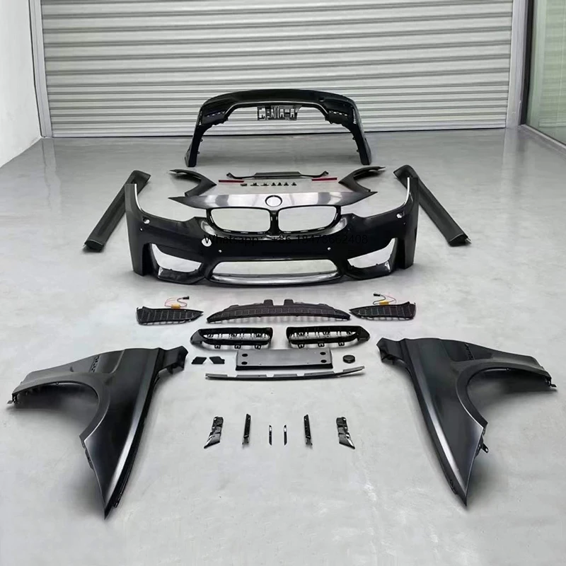 

M3 Style Wide Body Kit for F30 M3 Body Kit 2013-2018 Side Skirts Exhaust Pipe Hood Fender Grille F30 Wide Bodykit