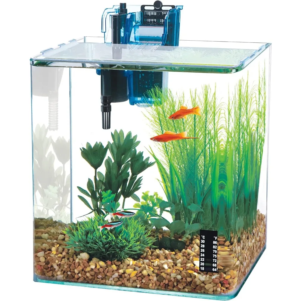 Water-World Vertex Desktop Aquarium Kit - Perfect for Shrimp & Small Fish - 10 Gallon Tank