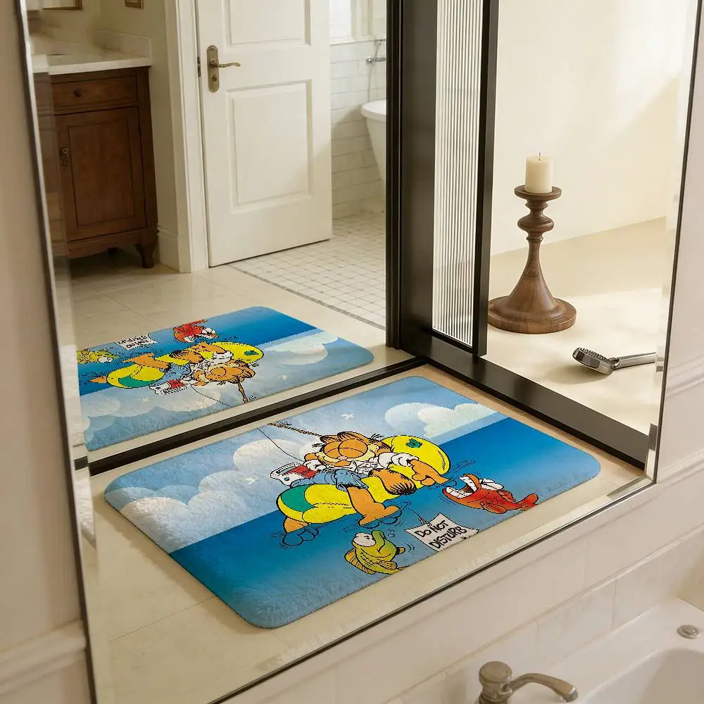 Anime G-Garfield Cute Cat Kitchen Mat Room Bedroom Decoration Balcony Anti-Slip Doormat Living Room Alfombra