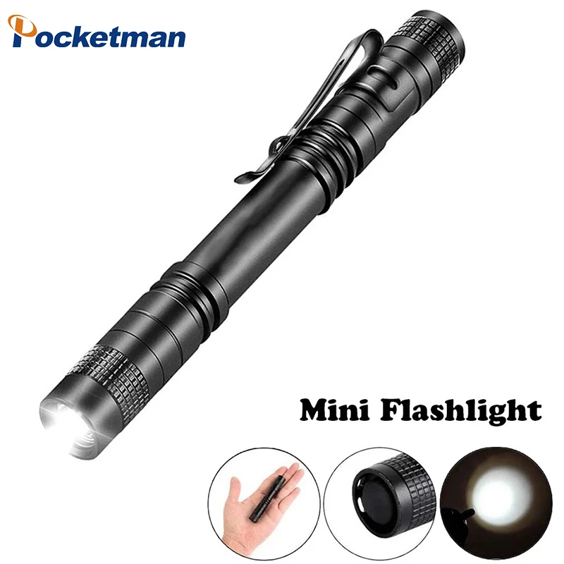 

Portable Mini LED Flashlight Small Pocket LED Torch Super Bright Penlight Self-defense Pen Torch Doctor Nurse Detection Lamp