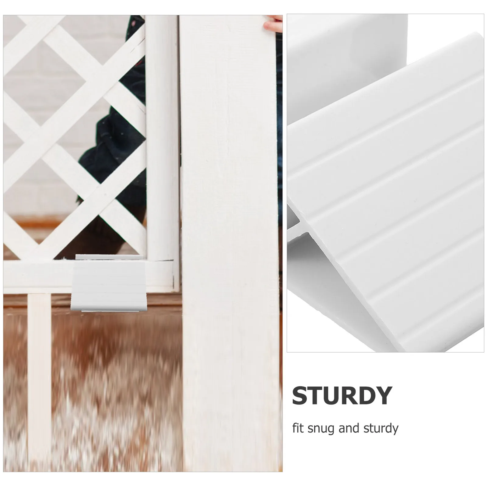 

4Pcs Pet Dog Fence Accessories Sturdy Reinforcement Groove for Baby Gates Household Child Gate No Drill Installation Tool