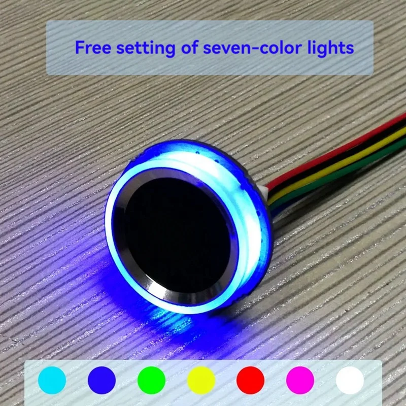 R502S وحدة بصمة وحدة التعرف على بصمات الأصابع بالسعة بصمة وحدة الاستشعار الماسح الضوئي RGB حلقة المؤشر