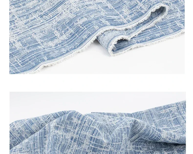 Washed Denim Fabric By The Meter for Dresses Clothing Pants Sewing Jacquard Jeans Textile Thickened Comfortable Wear-resistant